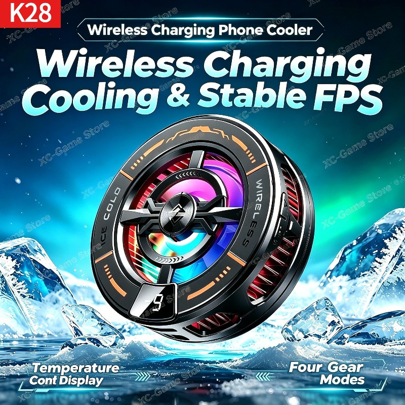 Gaming Zone Accessories - K28 magnetische halfgeleider-telefoonkoeler met draadloze snelle