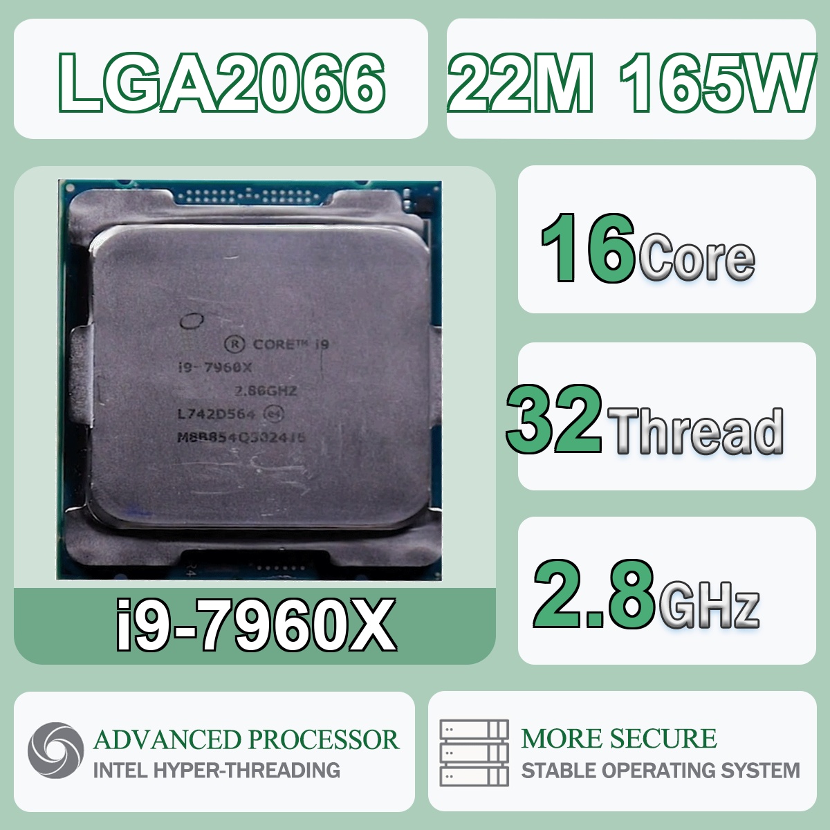 Intel Cpu Core I9 - Intel Core i9-7960X 16 Core 32