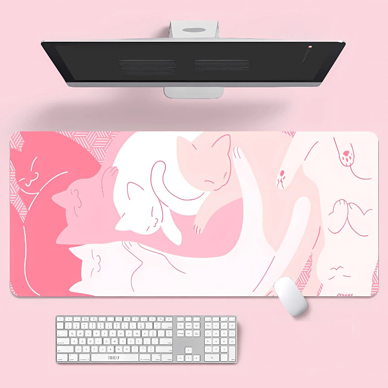 Gaming Accessories Very - Kawaii roze kat grote muismat, schattige