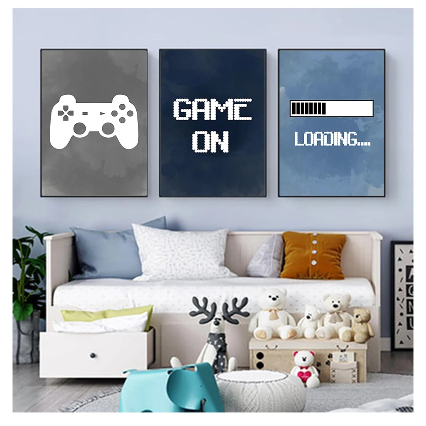 Gaming Accessories Wall - Kinderkamer jongens wanddecoratie, gaming party poster