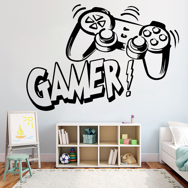 Gaming Accessories Wall - Muursticker voor kinderkamer videogame muurstickers voor