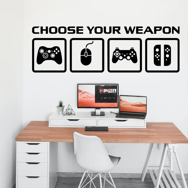 Gaming Accessories Wall - Video Game Decor Muurtattoo Kiezen Uw