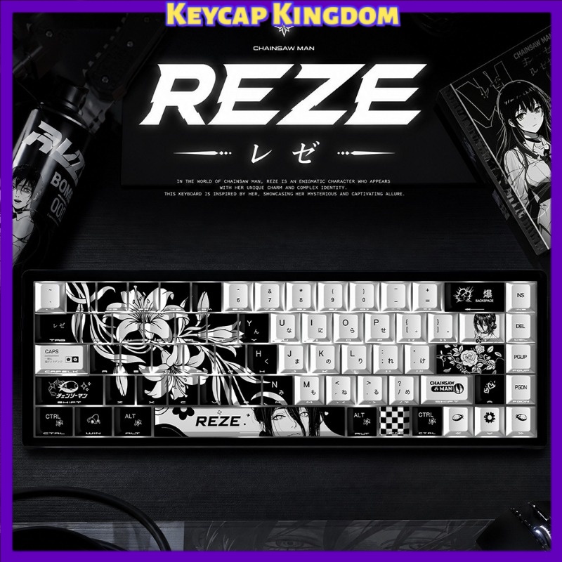 Gaming Accessories Aesthetic - NIEUWE Reze 5.0 Anime Keycaps Chainsaw