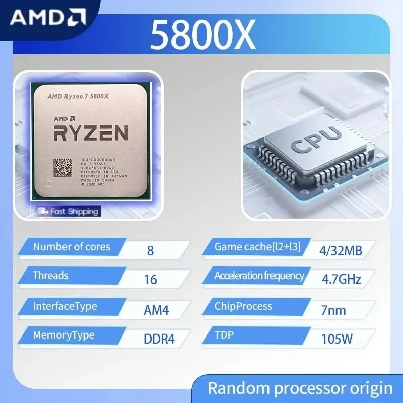 AMD Ryzen 7 5800X 7nm Gaming E - Amd Cpu Ryzen 7 recensie en prijs
