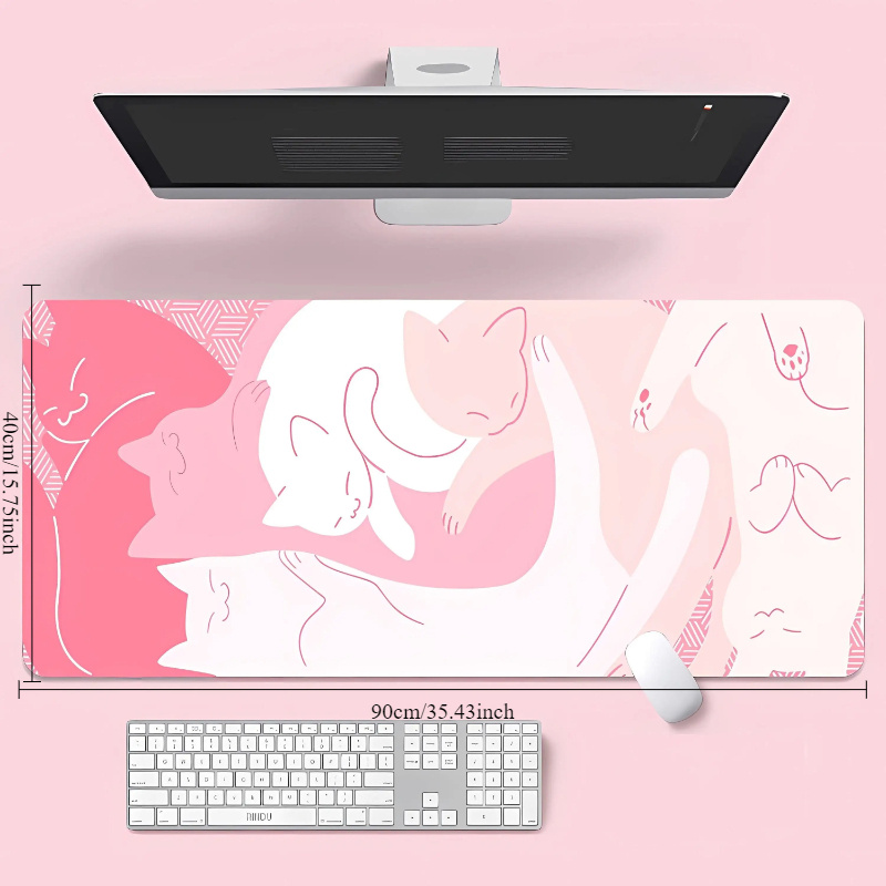 Kawaii roze kat grote muismat, - Gaming Accessories Very recensie en prijs