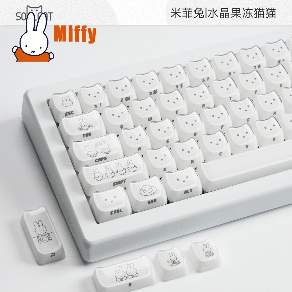 Kawaii Miffy Keycaps Schattig  - Gaming Accessories Aesthetic recensie en prijs