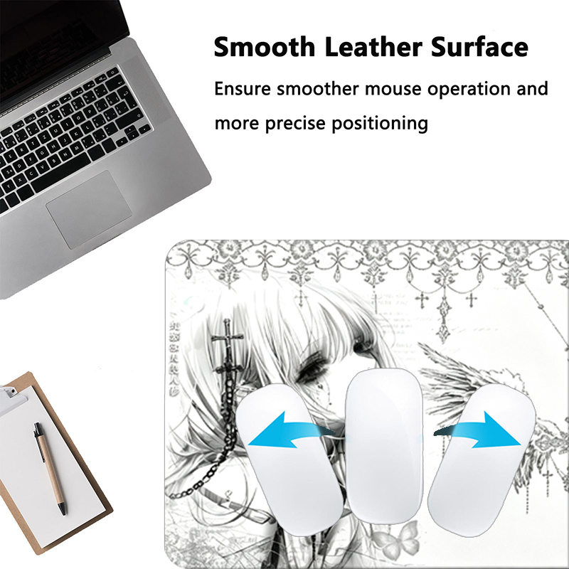 Leren muismat Zwart Wit Anime  - Gaming Accessories For Gaming Setup recensie en prijs